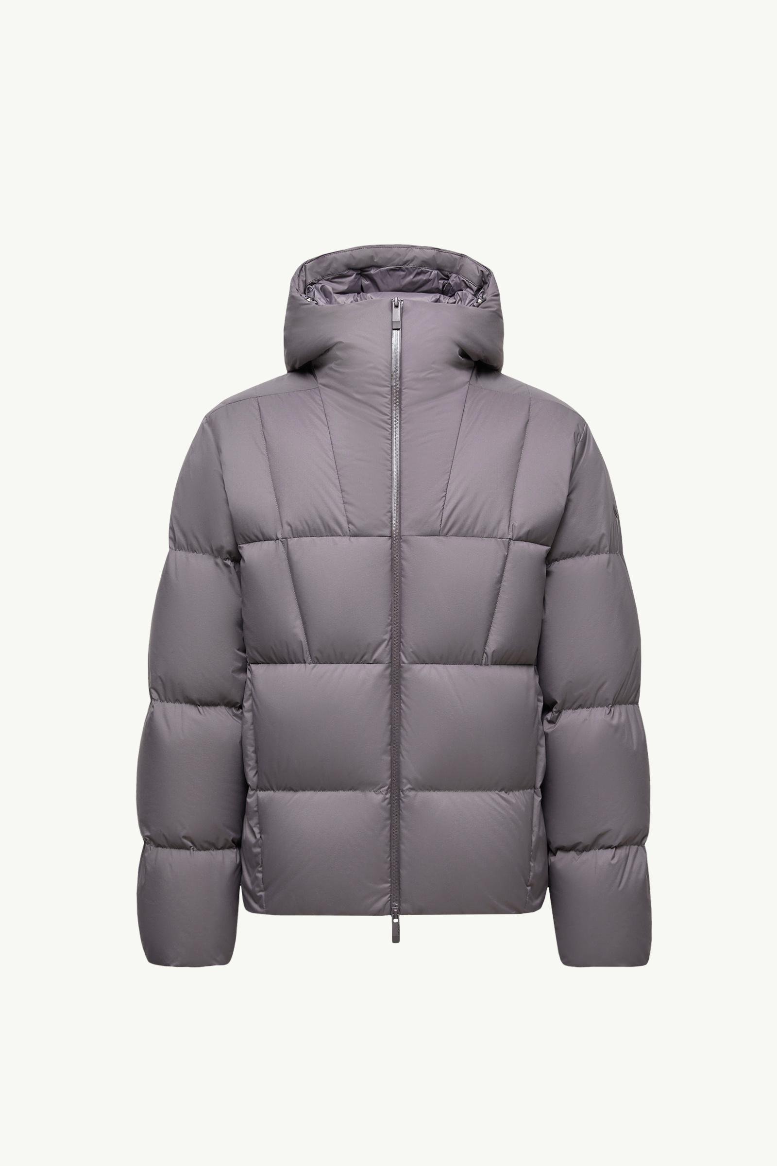 Dark Grey Fusain Hooded Short Down Jacket - Short Down Jackets for