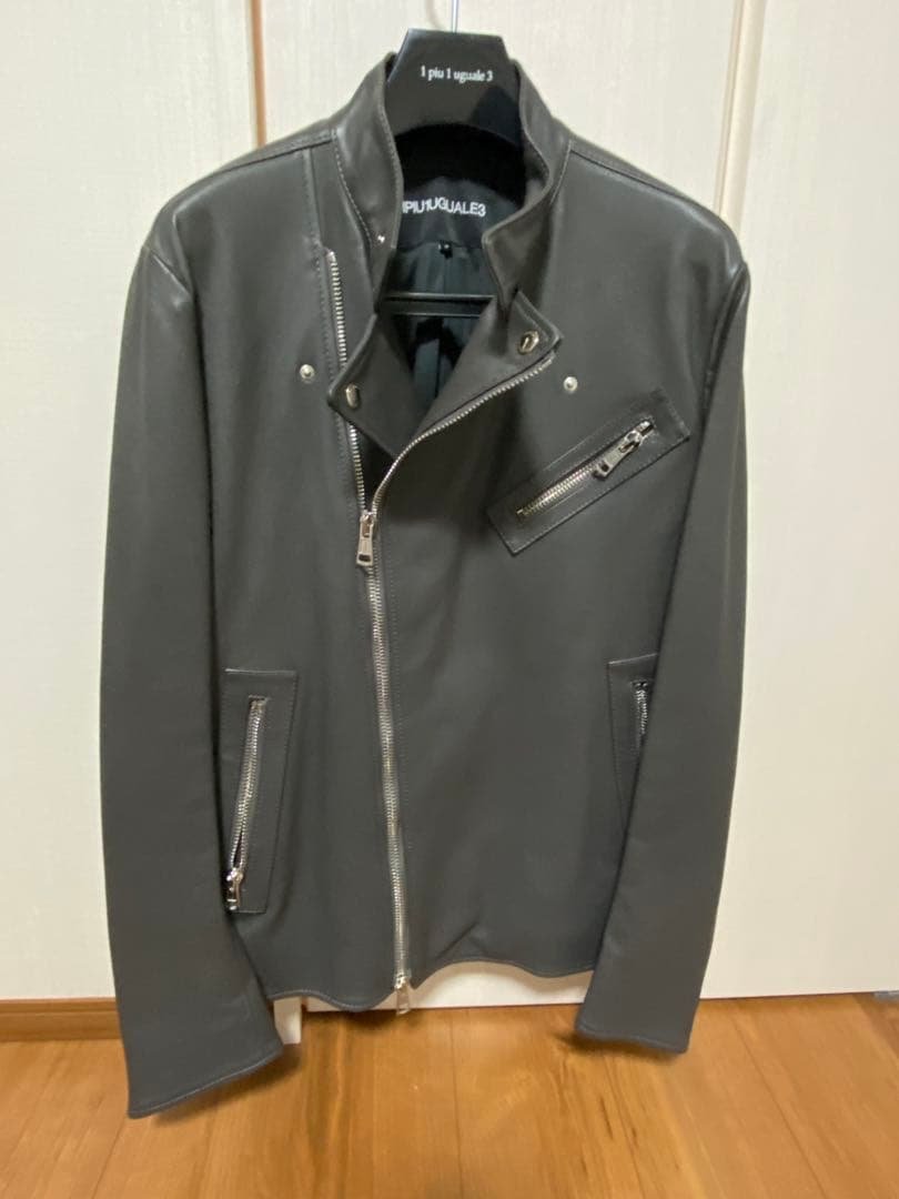 よしキング様1PIU1UGUALE3 LEATHER SEMI レザージャケット 中古・古着通販】1piu1uguale3 (ウノ ピゥ ウノ ウグァーレ トレ) 野口